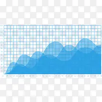 蓝色股票曲线图