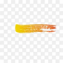 橙黄笔触彩色痕迹