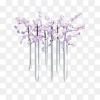 紫色小花装饰效果