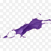 紫色时尚手绘墨迹装饰