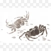 水墨螃蟹