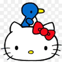蓝色小鸟在头上的Hello Kitty