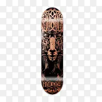 褐色豹子图案滑板