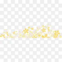 手绘黄色小花纹理装饰