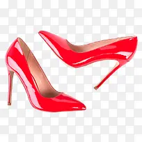 一双红色的鞋子