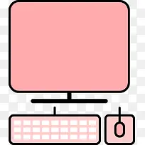 粉色电脑小插图