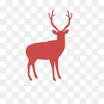 圣诞主题之红色麋鹿