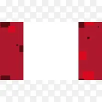 红色简约banner模板几何形状