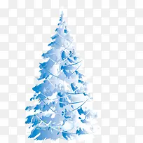蓝色可爱圣诞树装饰