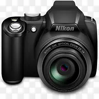 高清摄影质感黑色的尼康相机