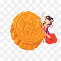 中秋节嫦娥吃月饼