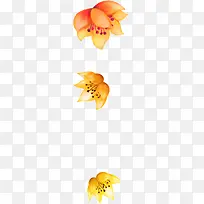 合成效果黄色的蔷薇花植物水彩