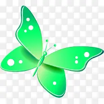 绿色卡通设计可爱蝴蝶
