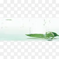 水滴绿叶素材