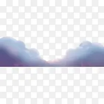 云朵紫色矢量透明背景
