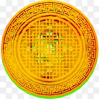 黄色中式传统文化形状