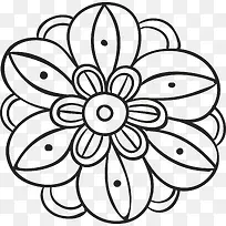 抽象曼陀罗花纹