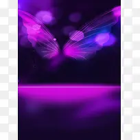紫蓝蝴蝶科技光