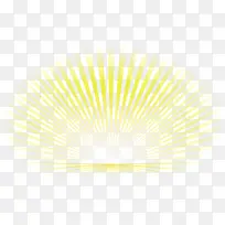 黄色放射卡通日光设计