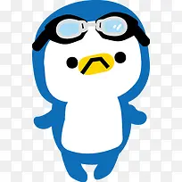 可爱眼镜企鹅卡通