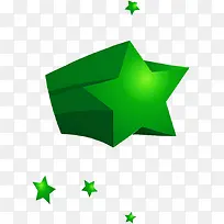 绿色星星圣诞元旦双节钜惠