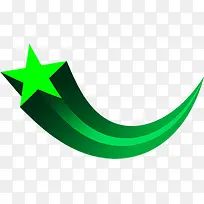 绿色立体星星装饰
