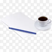 矢量手绘咖啡白纸
