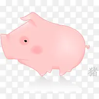 超可爱的十二生肖红猪图标