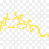 黄色闪耀花纹设计
