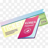 旅行 登机牌 护照