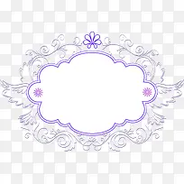 蓝色线条小花图新示