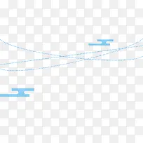 卡通蓝色线条装饰