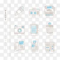 创意线性图标设计矢量素材