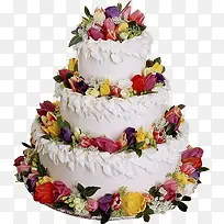 多层花朵创意蛋糕设计