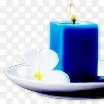 创意设计蜡烛蓝色效果