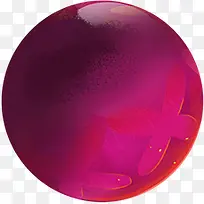 紫色手绘光效泡泡