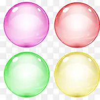 四个彩色泡泡