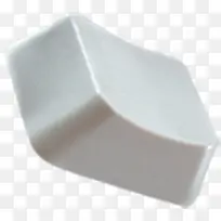 白色卡通金属方形立体
