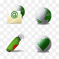 高尔夫球信件图标