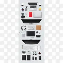 灰色商务办公用品