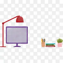 手绘简约办公用品