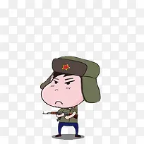 卡通军人