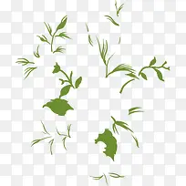 绿色花朵立绘高清素材图片