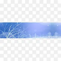 冬季树林雪景背景banner