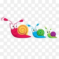彩色卡通蜗牛