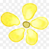 创意合成水彩黄色的花瓣