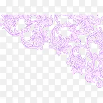 紫色温馨浪漫婚礼花纹