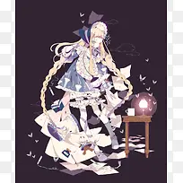 萌萌哒少女动漫插画