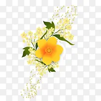 花，黄，唯美，装饰-1