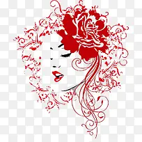 手绘性感美女